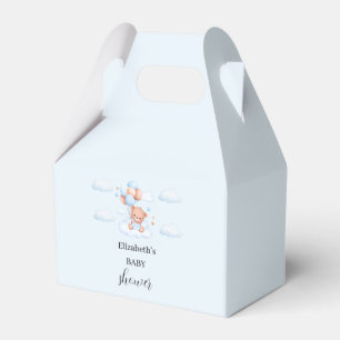 Blue Boy Teddy Bear Baby Shower Favour Box