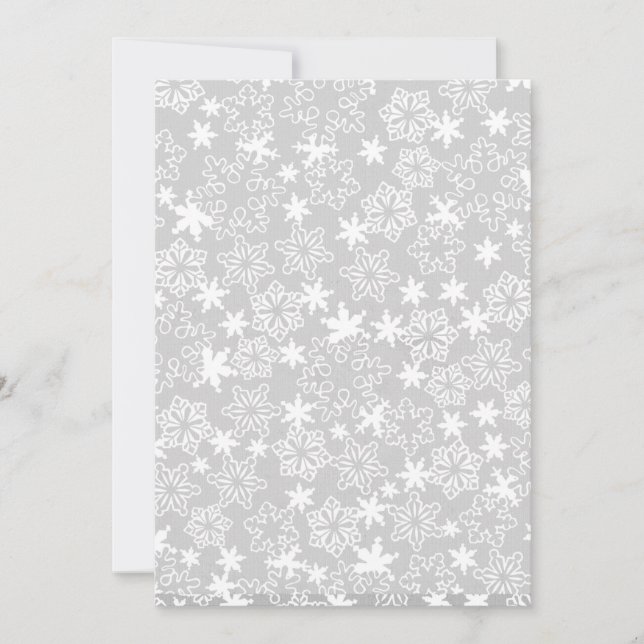 Blue Boy Winter Snowflake Baby shower Invitation (Front)