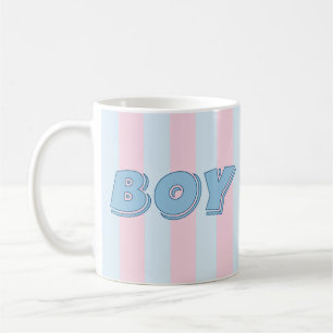 Blue Boy with Pink Stripes Coffee Mug