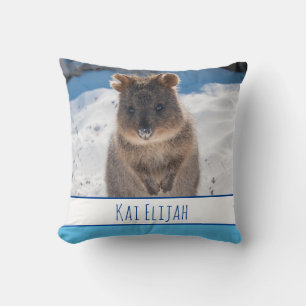 Blue Boys Personalised Quokka Beach Cushion