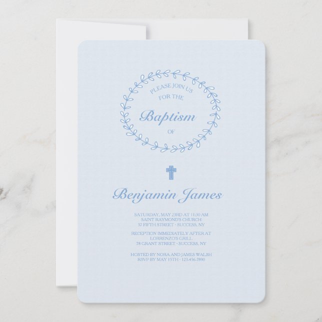 Blue Branches Invitation (Front)