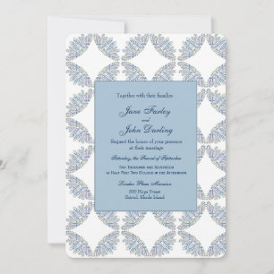 Blue Branches Wedding Invitation