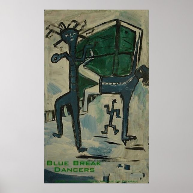 Blue Break Dancers Poster (Front)
