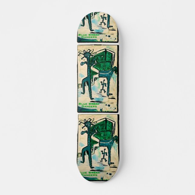 BLUE BREAK DANCERS SKATEBOARD (Front)