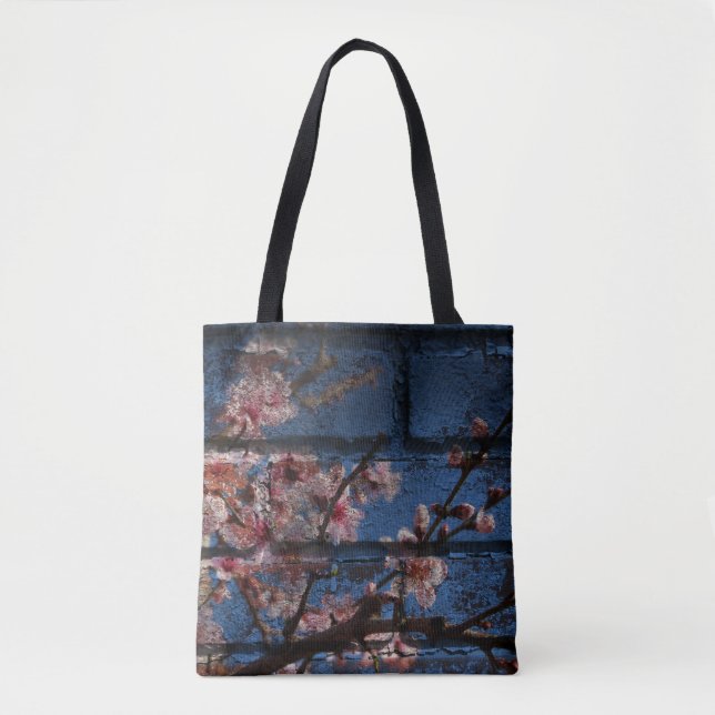 Blue Brick and Blossoms Totes (Front)