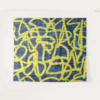 Blue Brick Graffiti Hip Hop Party Photo Backdrop