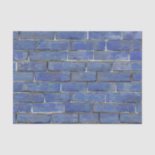 Blue Brick Pattern Tissue Paper