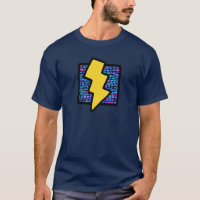Blue Bricks Lightning Bolt