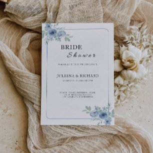 Blue Bridal Shower Invitation