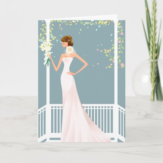 Blue Bridal Shower Invitation (Front)