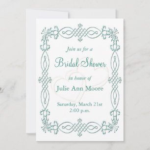 Blue Bridal Shower Invitation