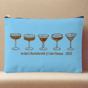 Blue Bridesmaid Espresso Martini Bachelorette  Accessory Pouch
