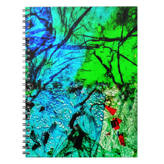 Blue bright abstract Spiral Photo Notebook,Delight Notebook