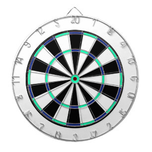 Blue Bright-Green Black Dartboard