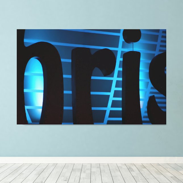 Blue Bris - Large Wrapped Canvas Art Print (Insitu(Wood Floor))