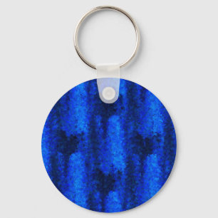 Blue Broken Glass Pattern Key Ring