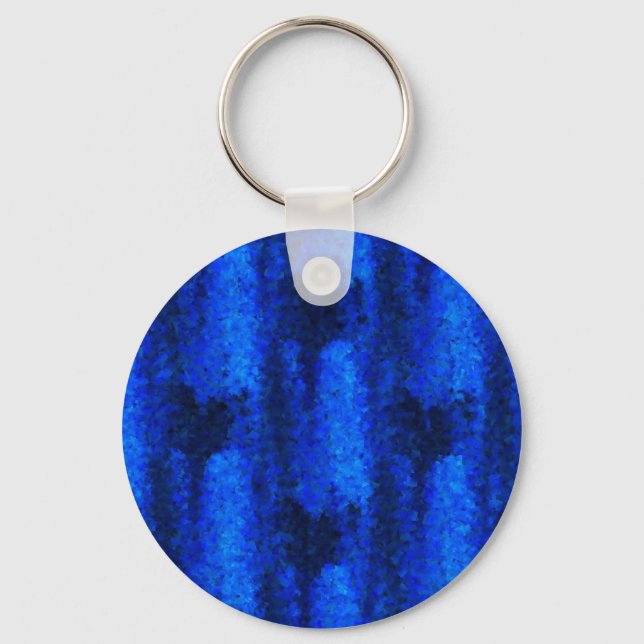 Blue Broken Glass Pattern Key Ring (Front)