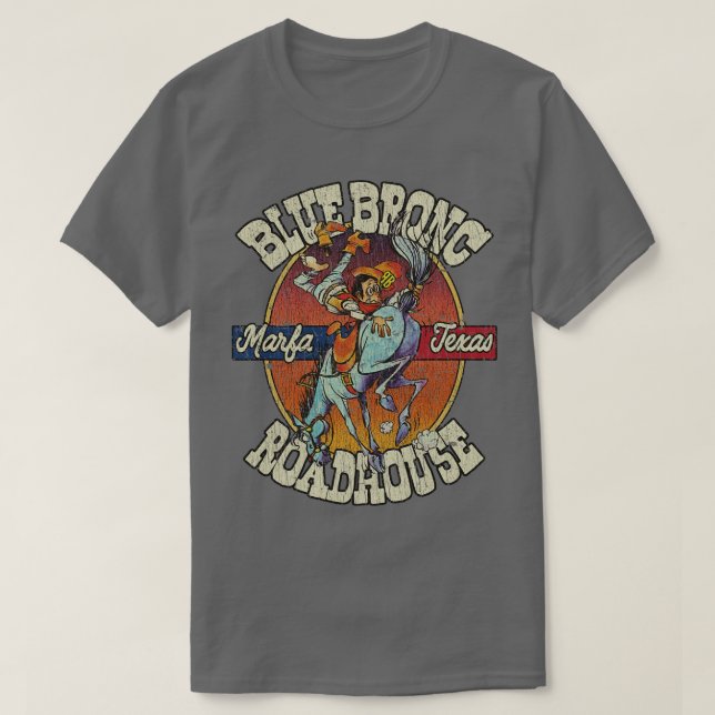 Blue Bronc Roadhouse 1973 T-Shirt (Design Front)