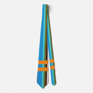 Blue, Brown and Orange Lines Tie