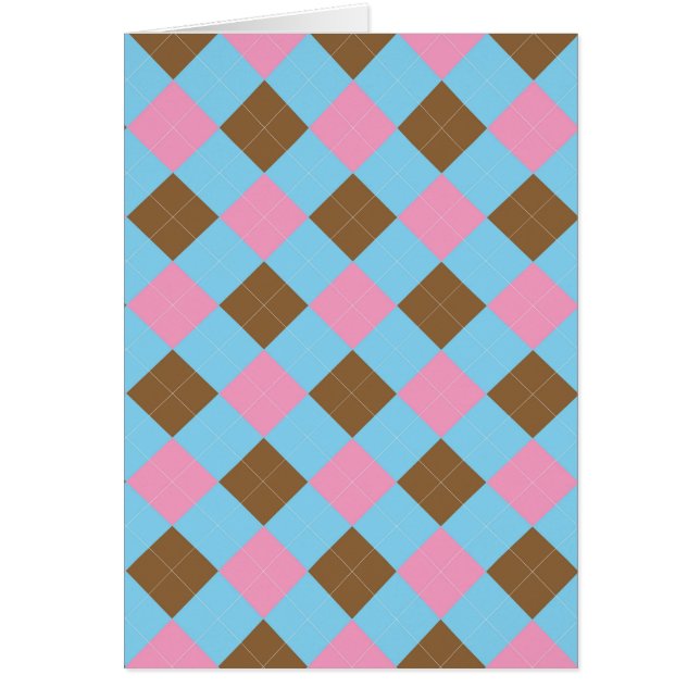 Blue, brown and pink plaid pattern (Front)