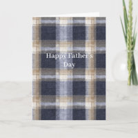Blue Brown Cream Plaid Stripes Father's Day