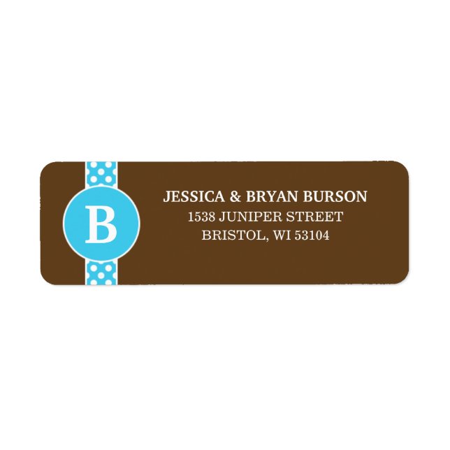Blue/Brown Dainty Dots Custom Monogrammed Family (Front)