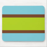 Blue, Brown & Lime Green Striped Mousepad<br><div class="desc">a unique selection of colours... .</div>