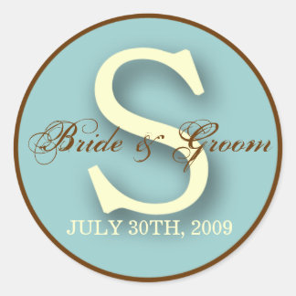 Blue & Brown Monogram S Sticker