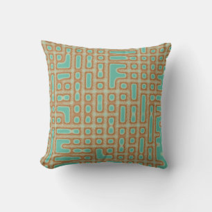 Blue Brown Pattern Cushion