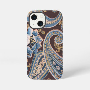 Blue Brown Vintage Paisley New iPhone 13 Mini Case