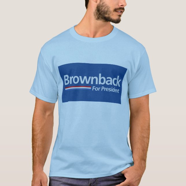 Blue Brownback for President Shirt (Front)
