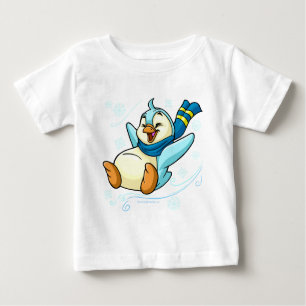 Blue Bruce sliding across ice Baby T-Shirt