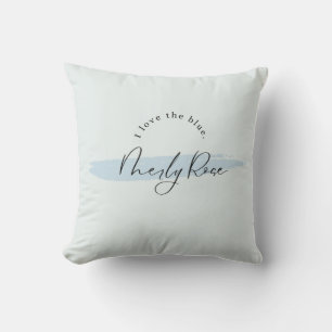 Blue Brush Romance Neily Rose Cushion