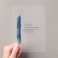 Blue Brush Stroke Wedding