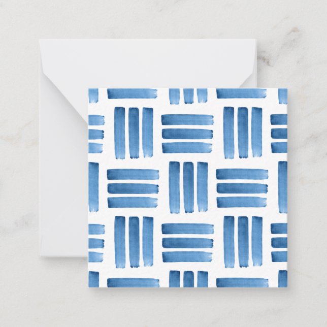Blue Brushstrokes Pattern Card (Front)