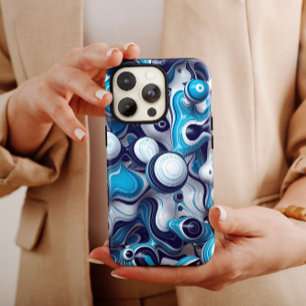 Blue Bubble Abstract   iPhone 14 Case-Mate Case