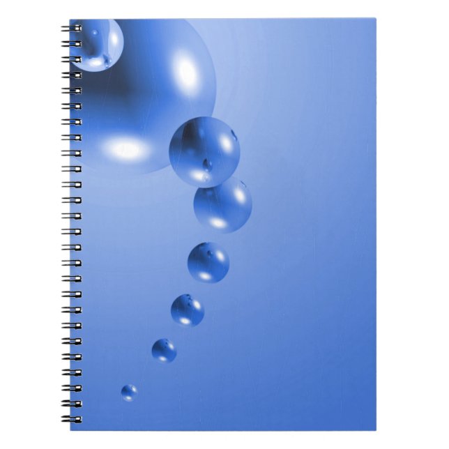 Blue Bubble Abstract Notebook (Front)