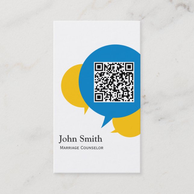 Blue Bubble Marriage Counseling Business Card (Front)