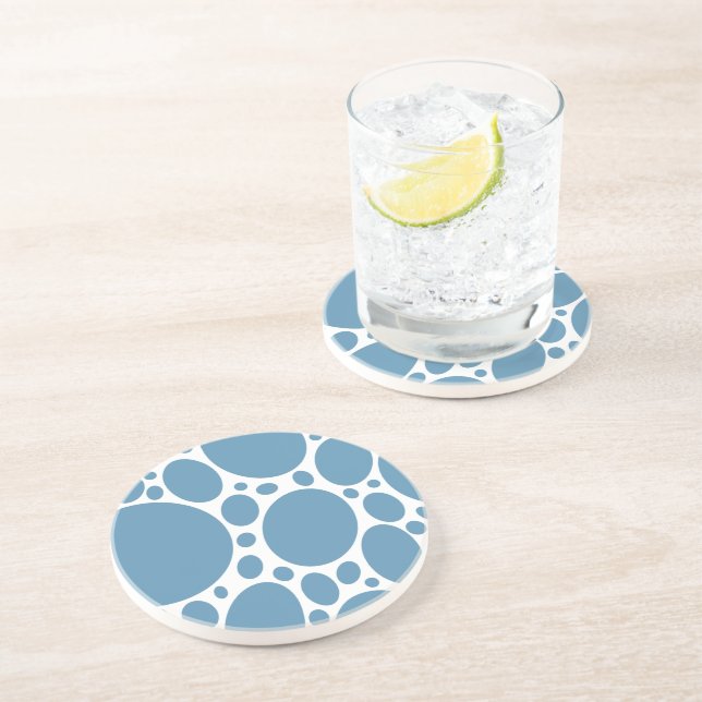 Blue bubble pattern  coaster (Side)