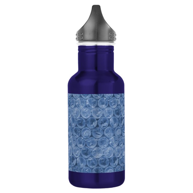 Blue bubble wrap 532 ml water bottle (Left)