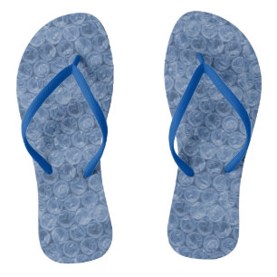 Blue bubble wrap jandals