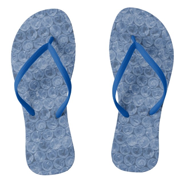 Blue bubble wrap jandals (Footbed)