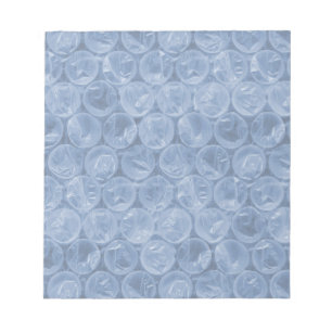 Blue bubble wrap notepad