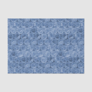 Blue bubble wrap tissue paper