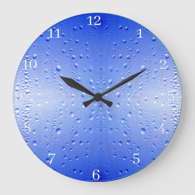 Blue Bubbles Acrylic Wall Clock (Front)