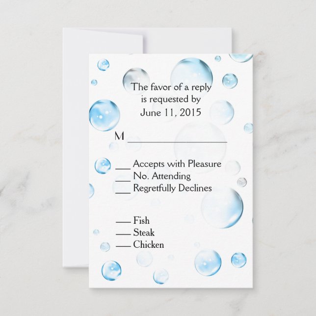 Blue Bubbles Baby Shower RSVP (Front)