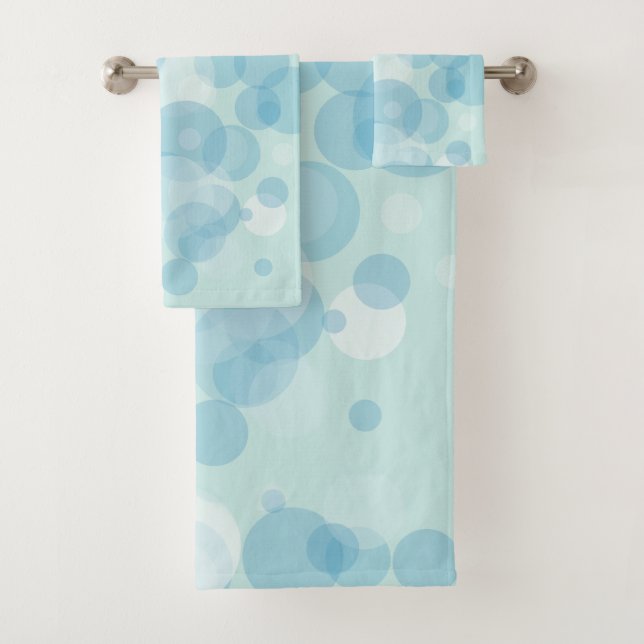 Blue Bubbles Bath Towel Set (Insitu)
