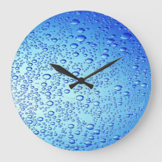 Blue Bubbles Design for Round-Large-Wall-Clock Large Clock