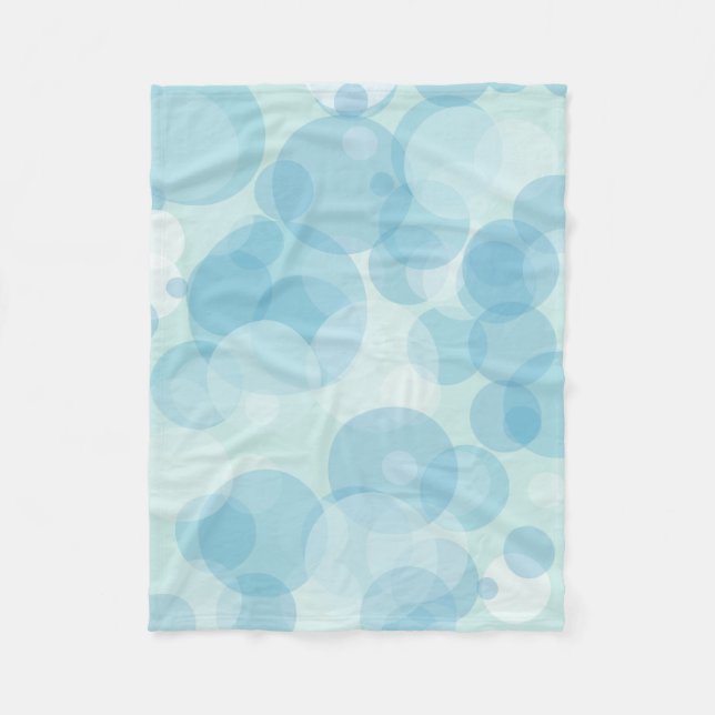 Blue Bubbles Fleece Blanket (Front)