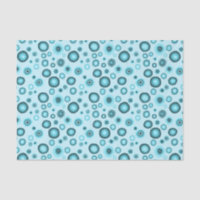 Blue Bubbles Modern Circles Pattern Gift